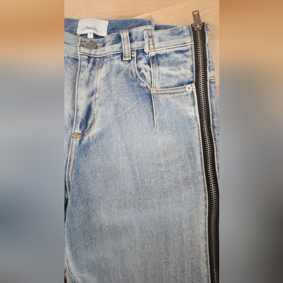 3.1 Phillip Lim Light Blue Skinny Jeans with Black Side Zipper. - Picture 5 of 9